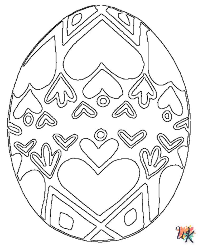 coloriage Oeuf de Pâques  pour enfant de 2 ans