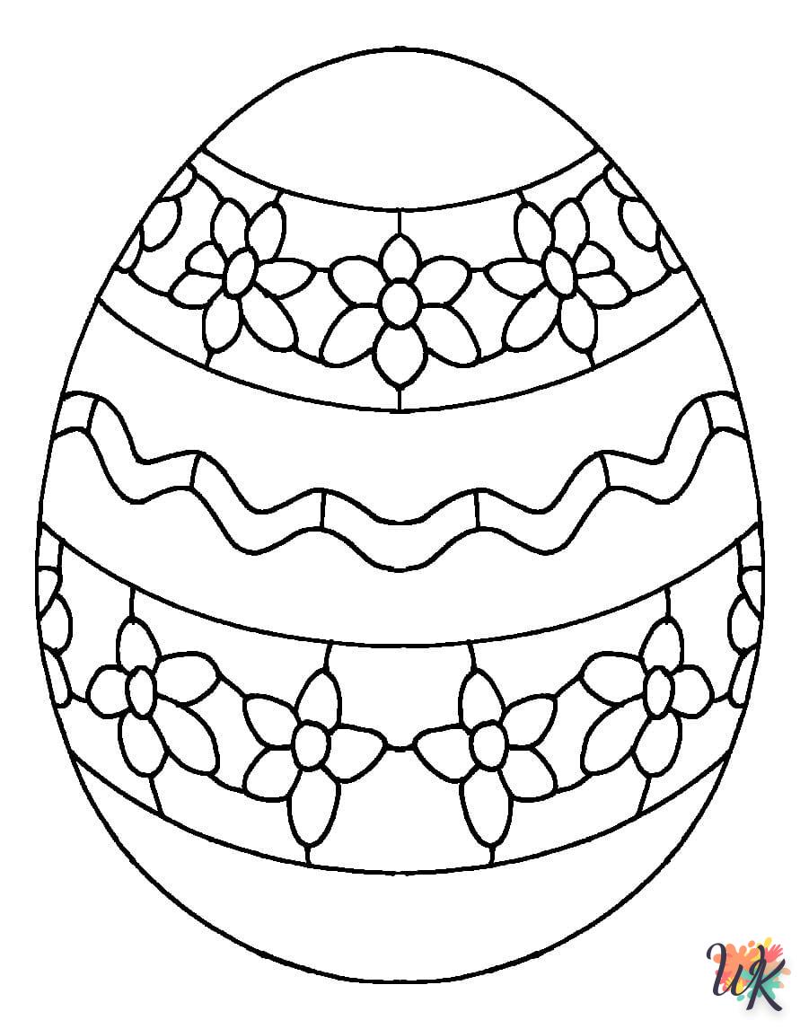 coloriage Oeuf de Pâques  en ligne maternelle 3