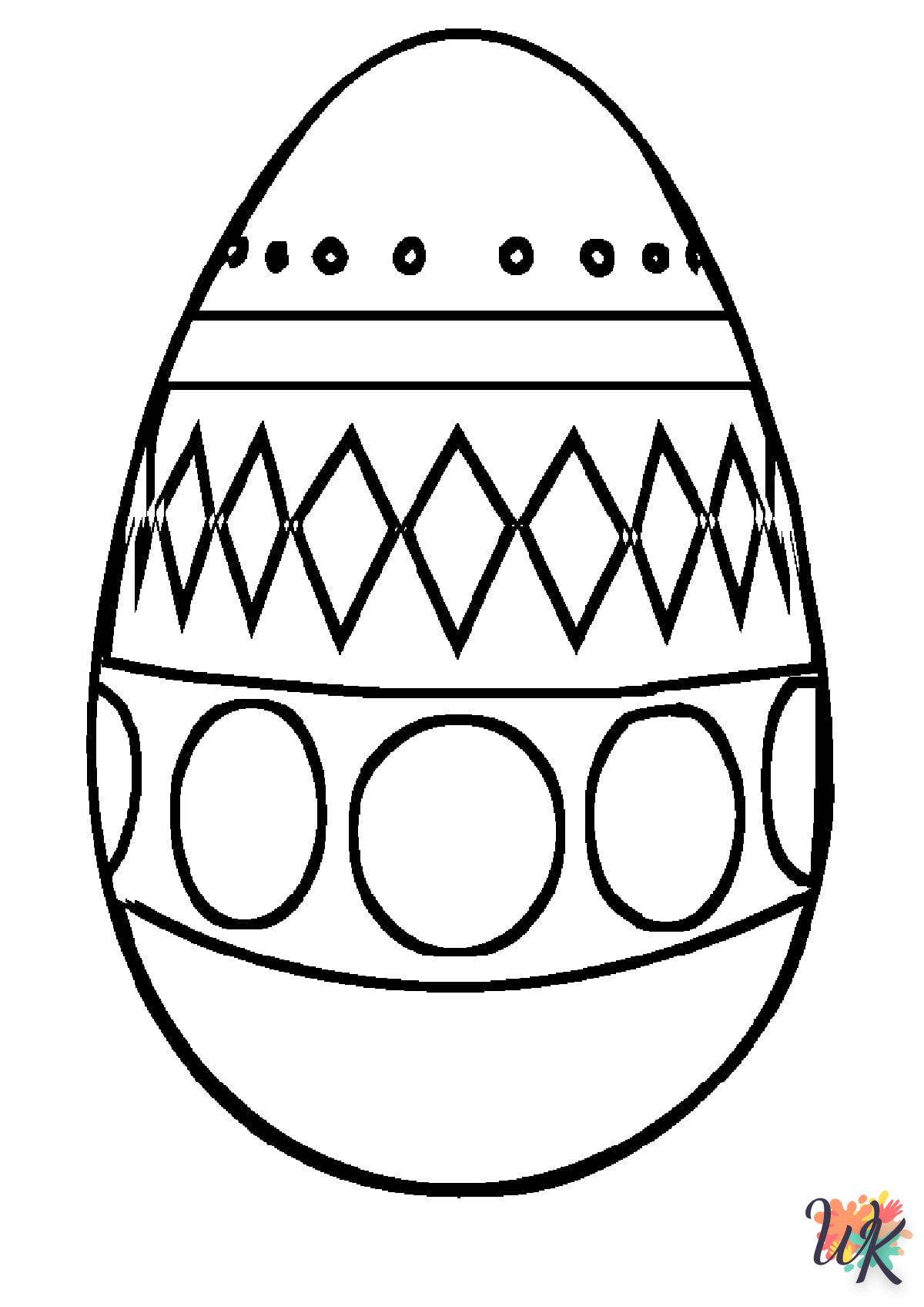 coloriage Oeuf de Pâques  à imprimer pdf gratuit