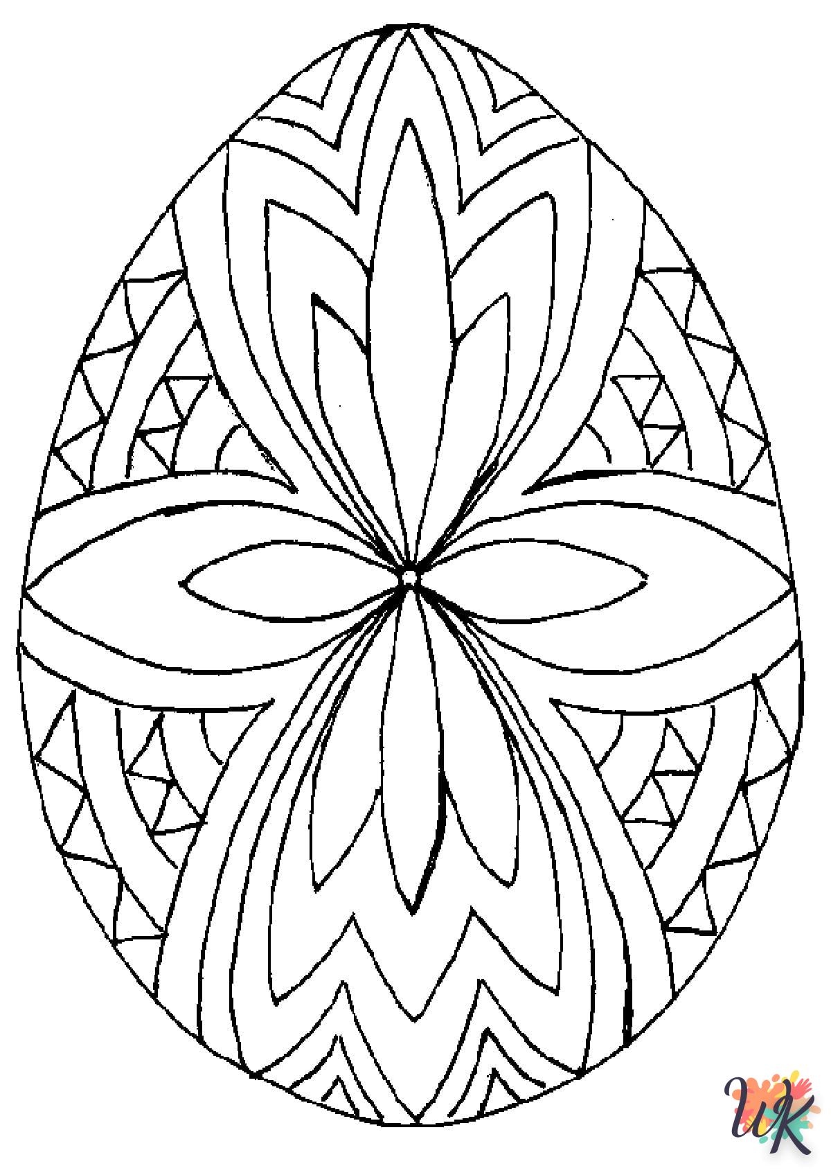 coloriage Oeuf de Pâques  à imprimer pdf 1