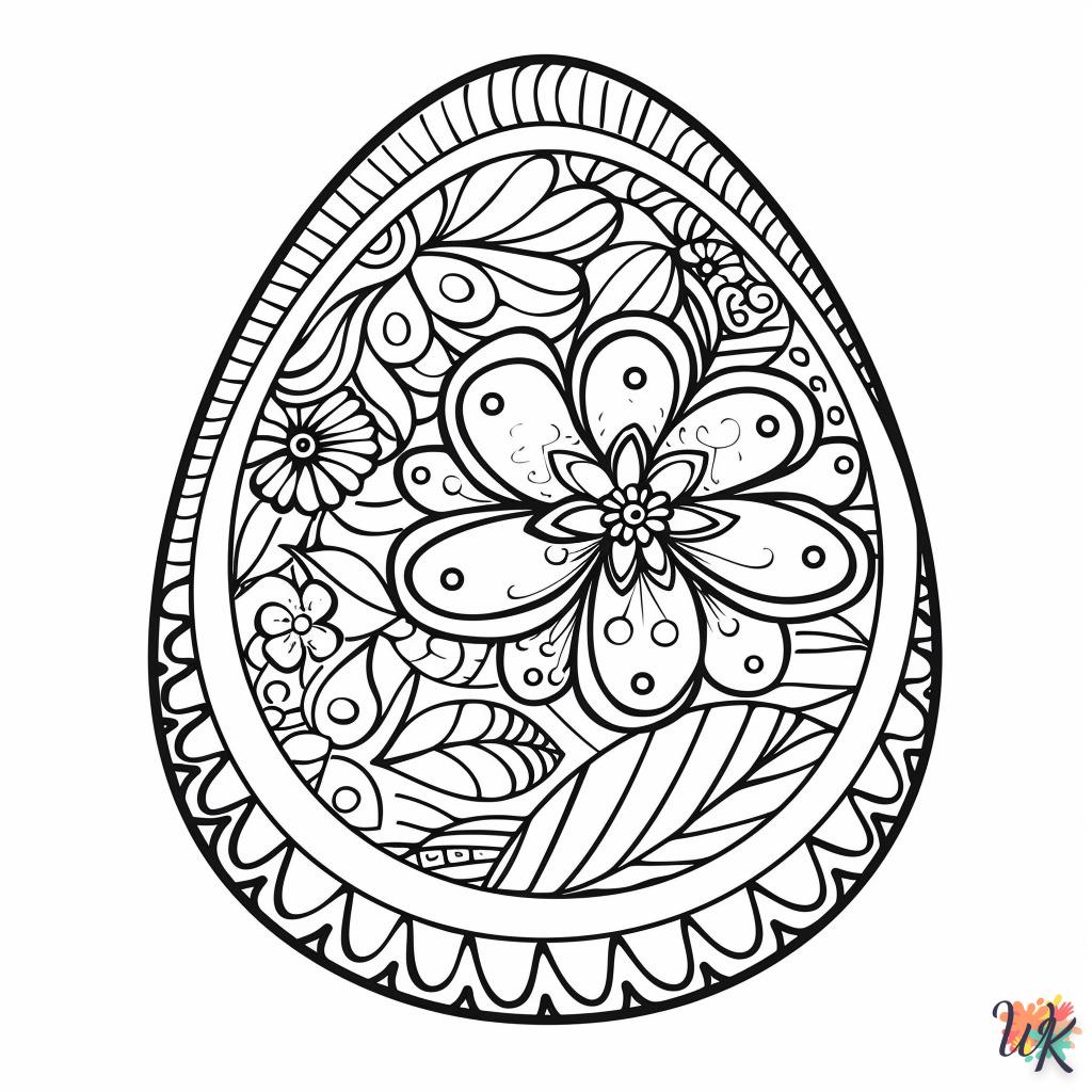 coloriage Oeuf de Pâques  gratuit