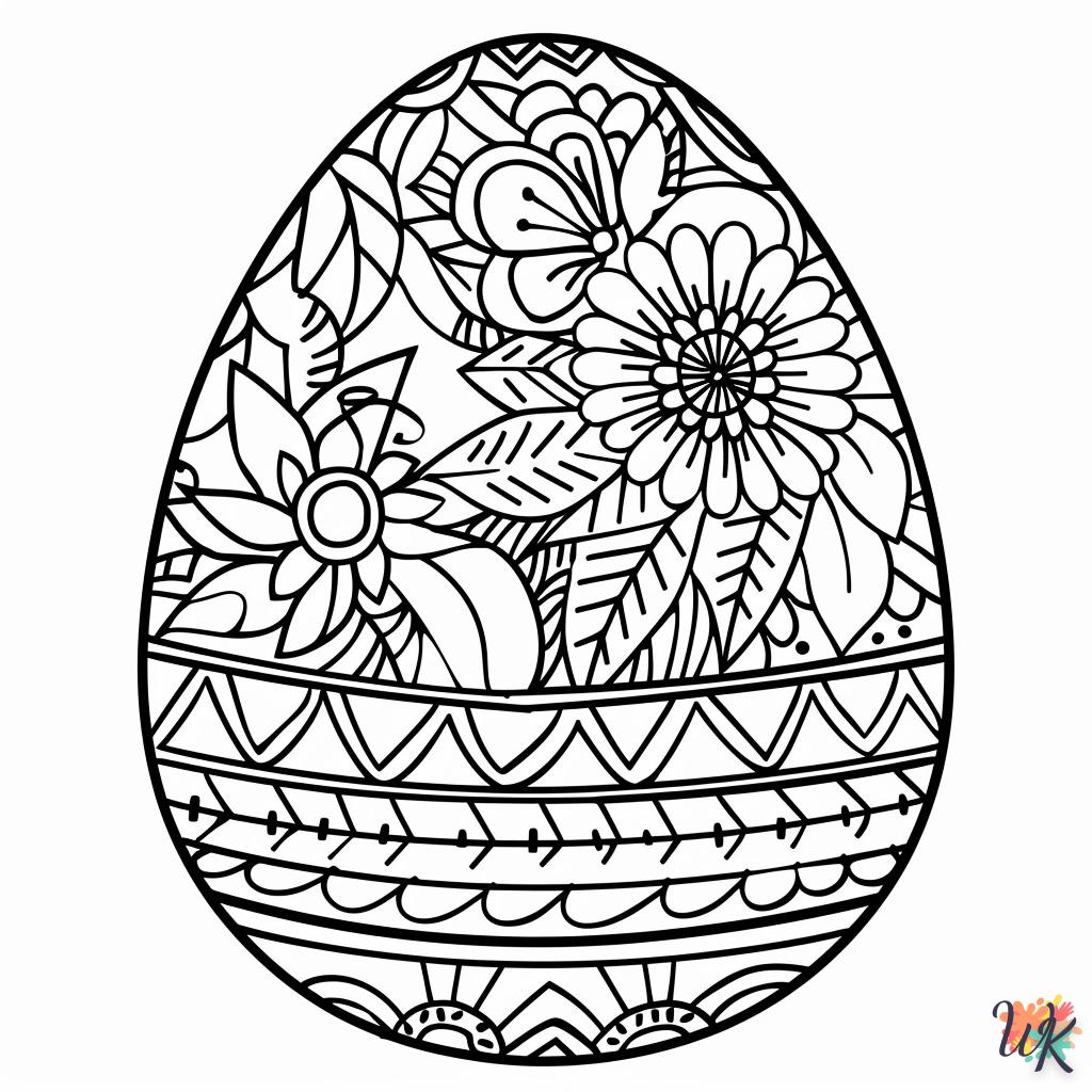 coloriage Oeuf de Pâques  pour enfant de à imprimer