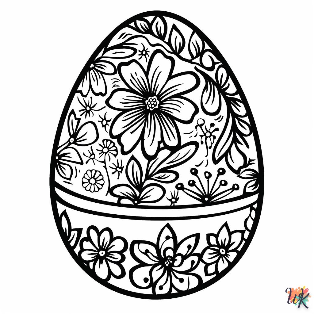 coloriage Oeuf de Pâques  à imprimer pour enfants