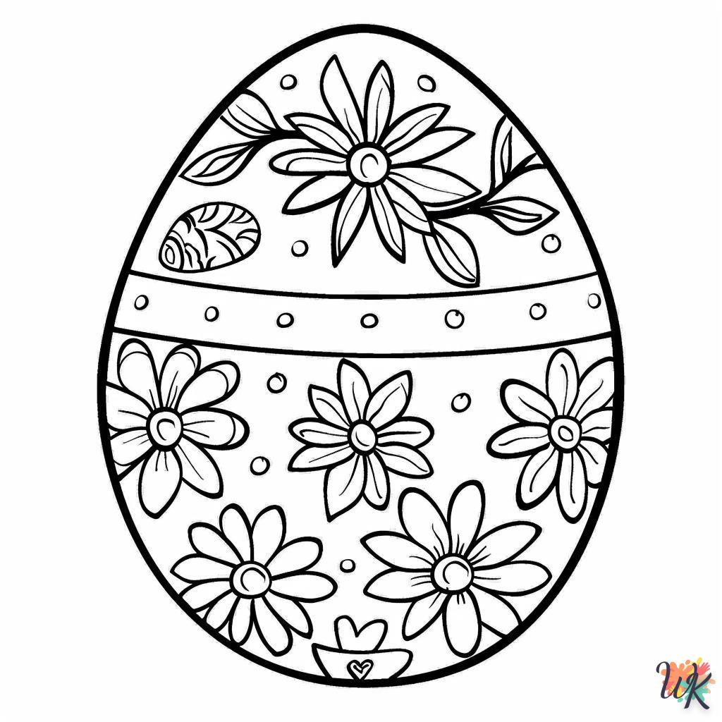 coloriage Oeuf de Pâques  en ligne maternelle