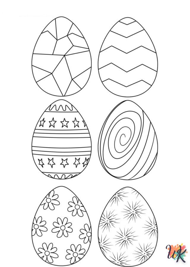 coloriage Oeuf de Pâques  enfant à imprimer gratuit