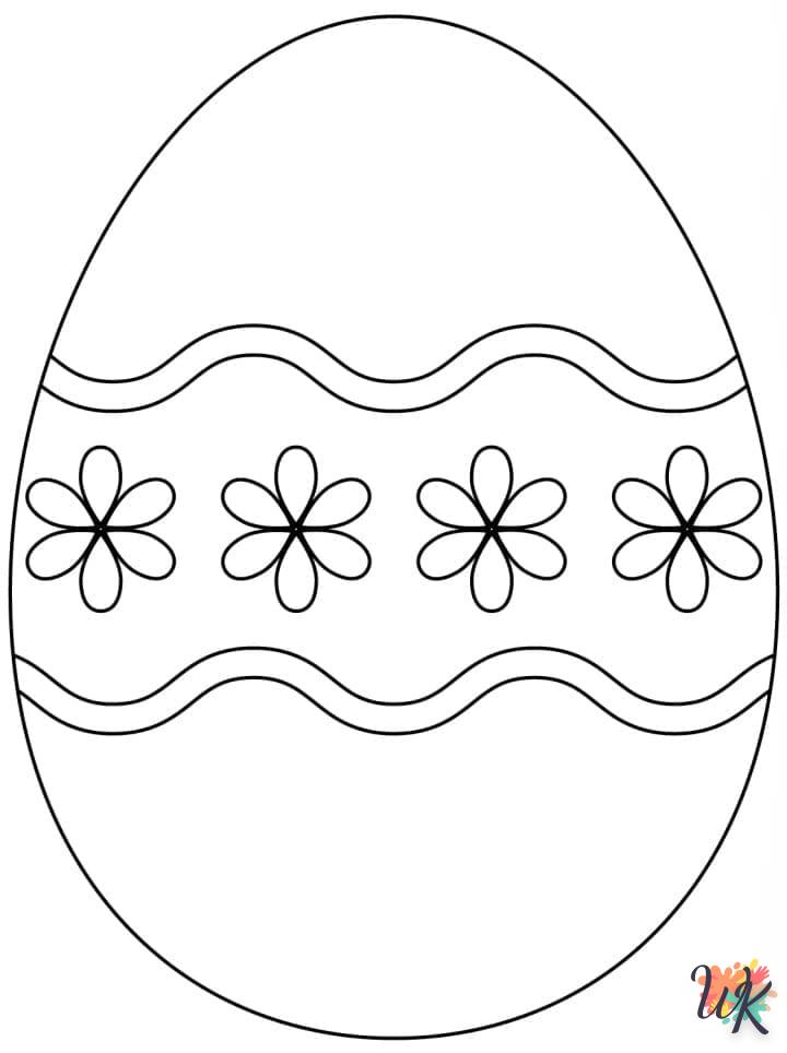 imprimer coloriage Oeuf de Pâques  pour enfant