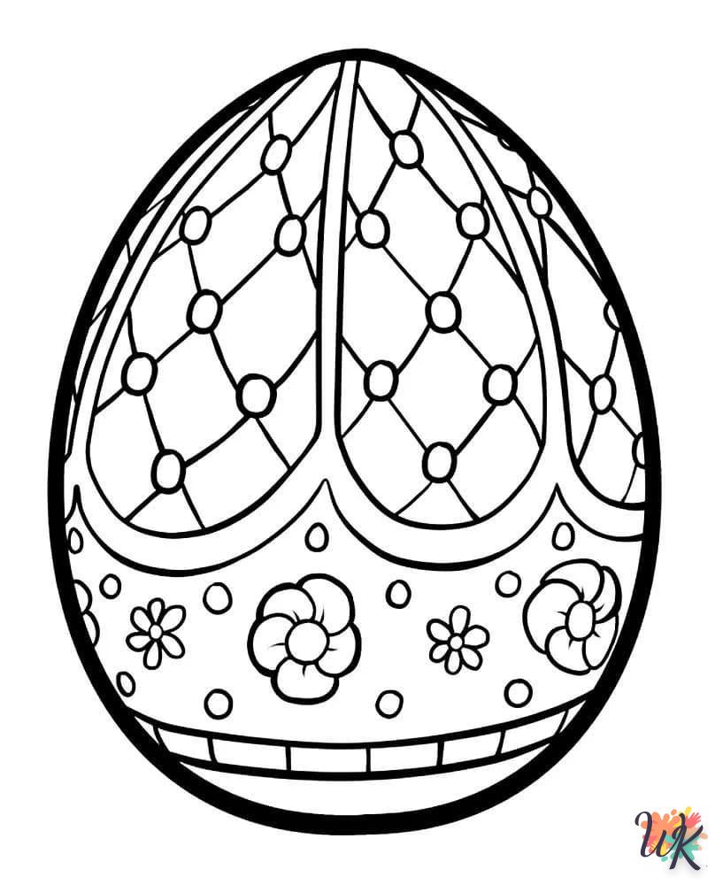 coloriage Oeuf de Pâques  a colorier en ligne gratuitement 1