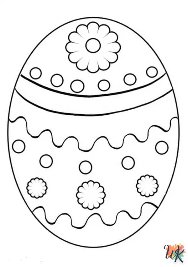 coloriage Oeuf de Pâques  enfant 6 ans à imprimer