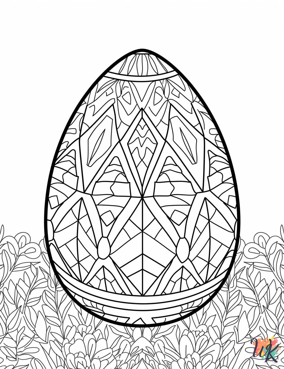 coloriage Oeuf de Pâques  à imprimer gratuitement pdf