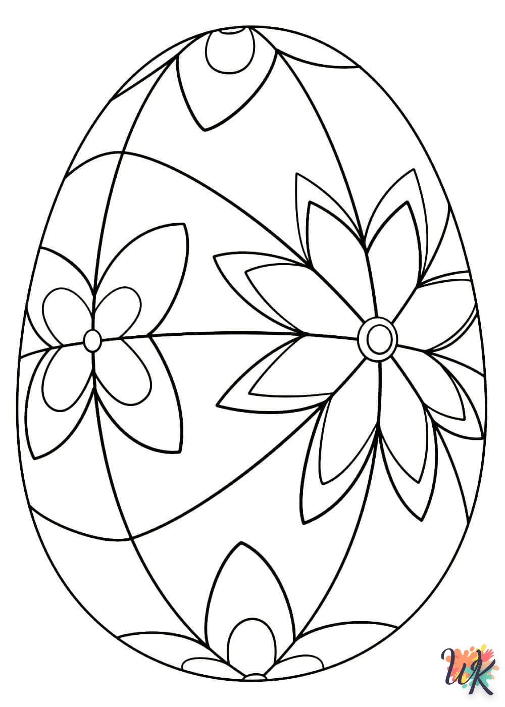 coloriage Oeuf de Pâques  et dessin a imprimer