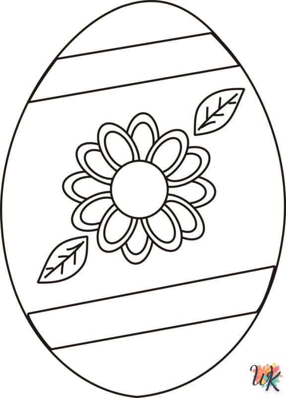 imprimer coloriage Oeuf de Pâques  gratuit 1