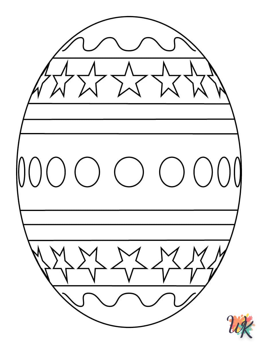 coloriage Oeuf de Pâques  a dessiner en ligne