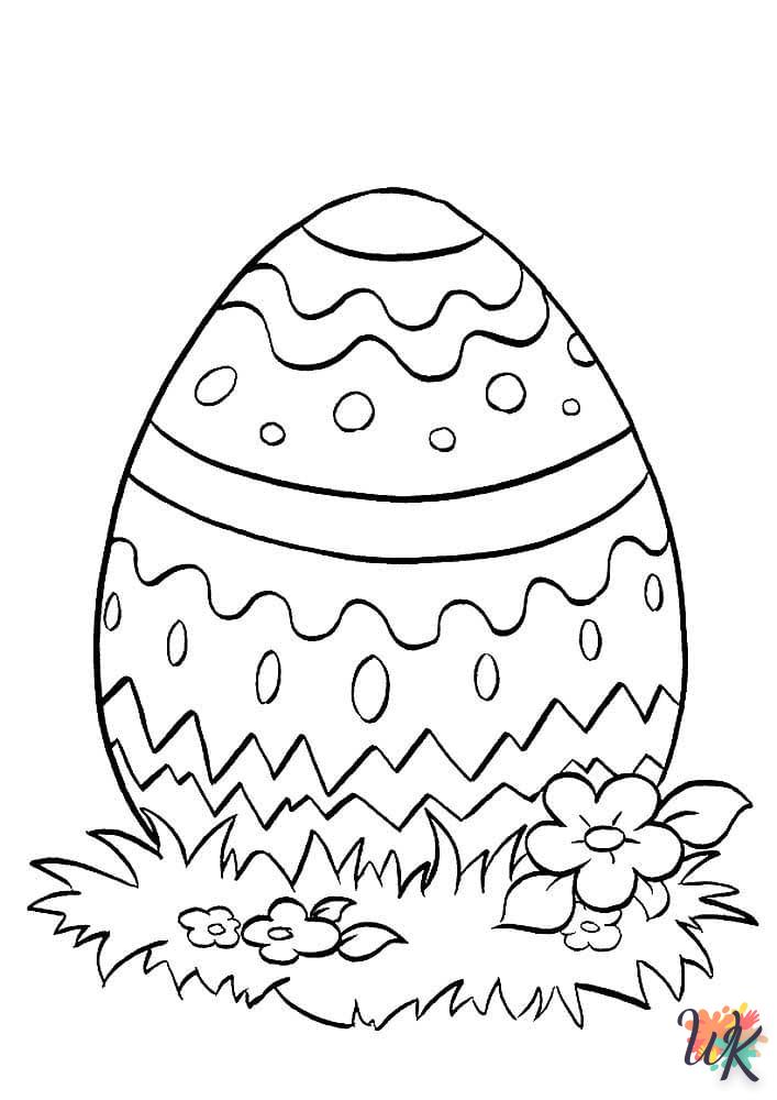 coloriage Oeuf de Pâques  en ligne maternelle 1