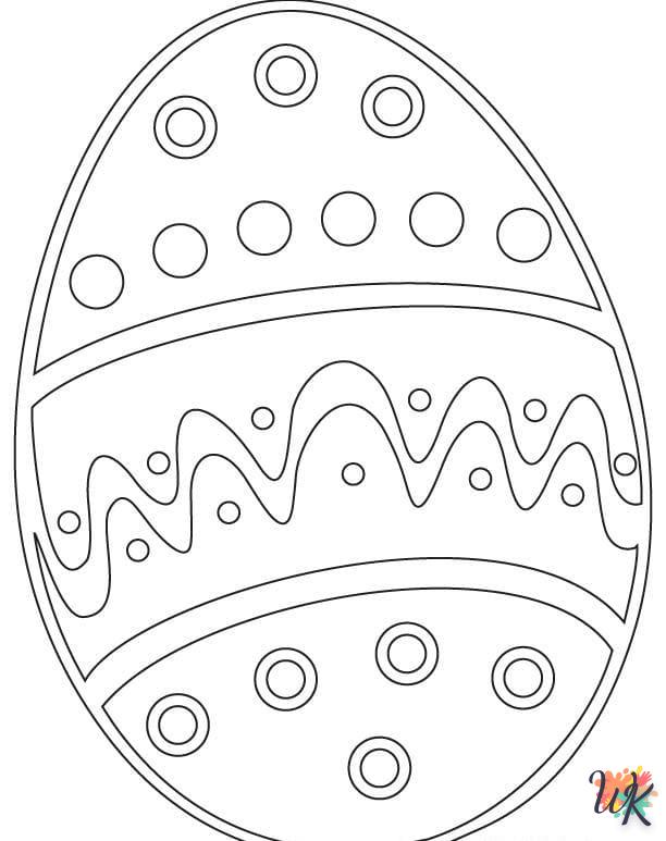 coloriage Oeuf de Pâques  pour enfant de 8 ans 1