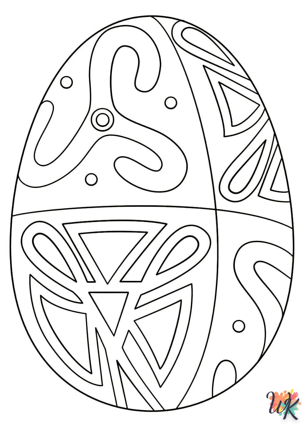 coloriage Oeuf de Pâques  bebe à imprimer gratuit 1