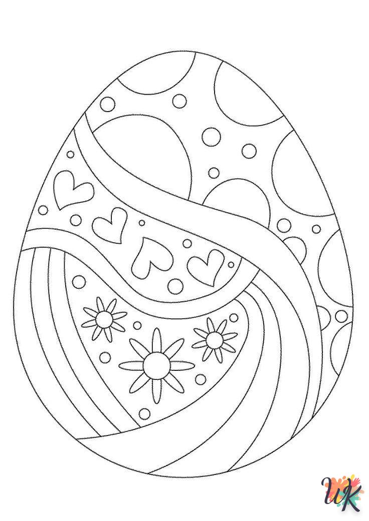 coloriage Oeuf de Pâques  et découpage à imprimer