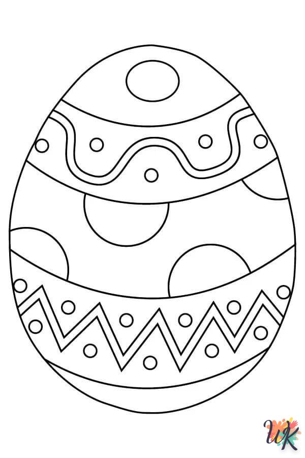 coloriage Oeuf de Pâques  et découpage à imprimer 1