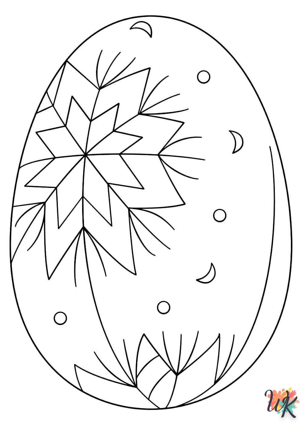 coloriage Oeuf de Pâques  a colorier en ligne gratuitement 3