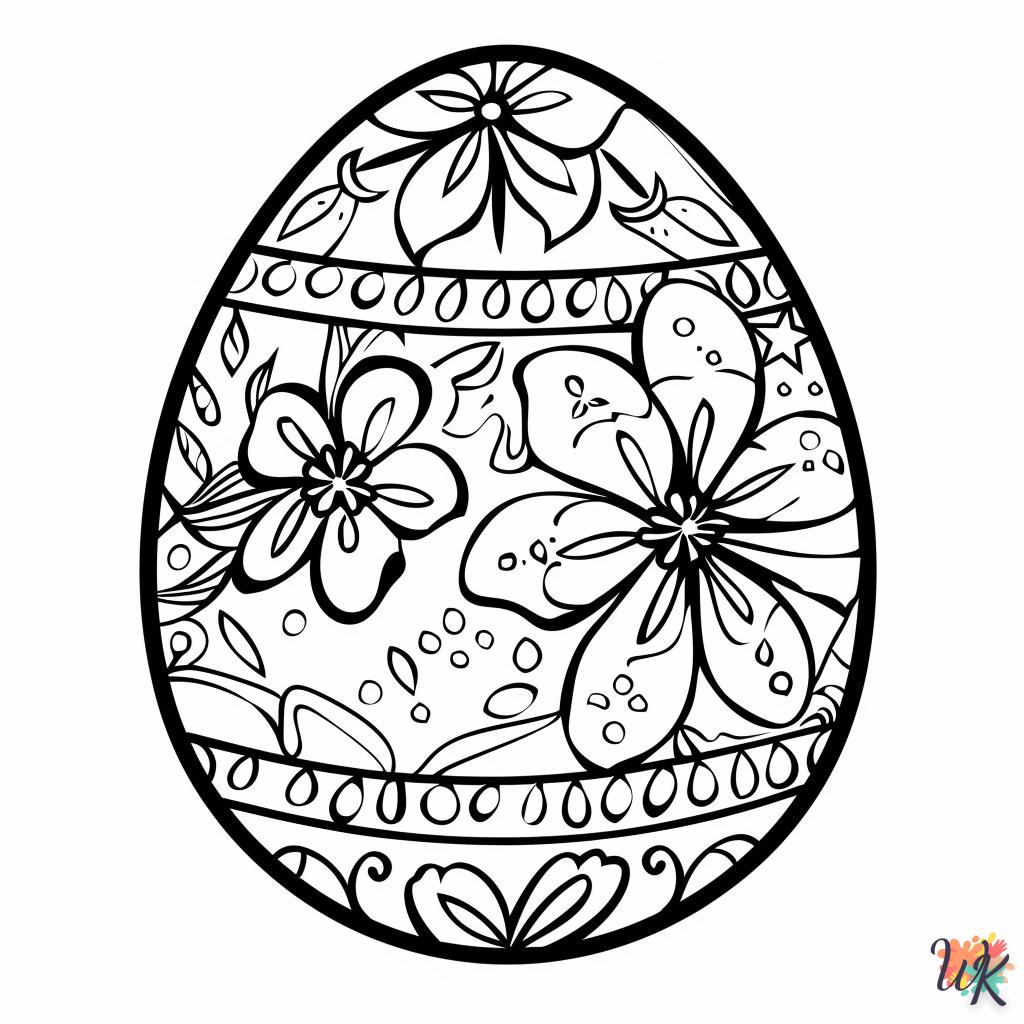 coloriage Oeuf de Pâques  pour enfant a imprimer