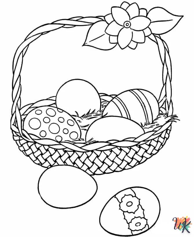 coloriage Oeuf de Pâques  d'enfant a imprimer