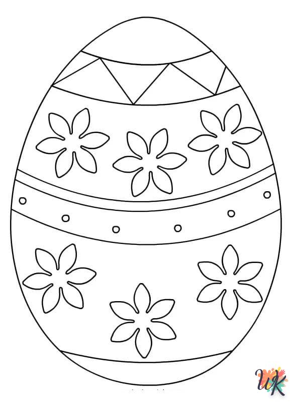 coloriage Oeuf de Pâques  a imprimer gratuit