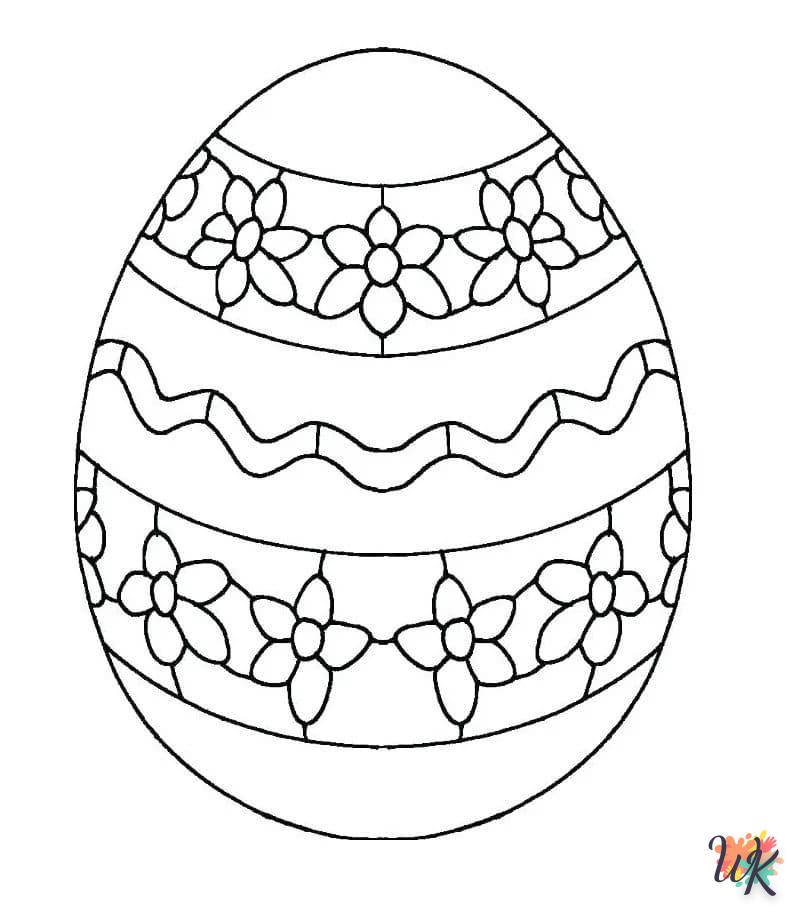 coloriage Oeuf de Pâques  a colorier en ligne gratuitement 4