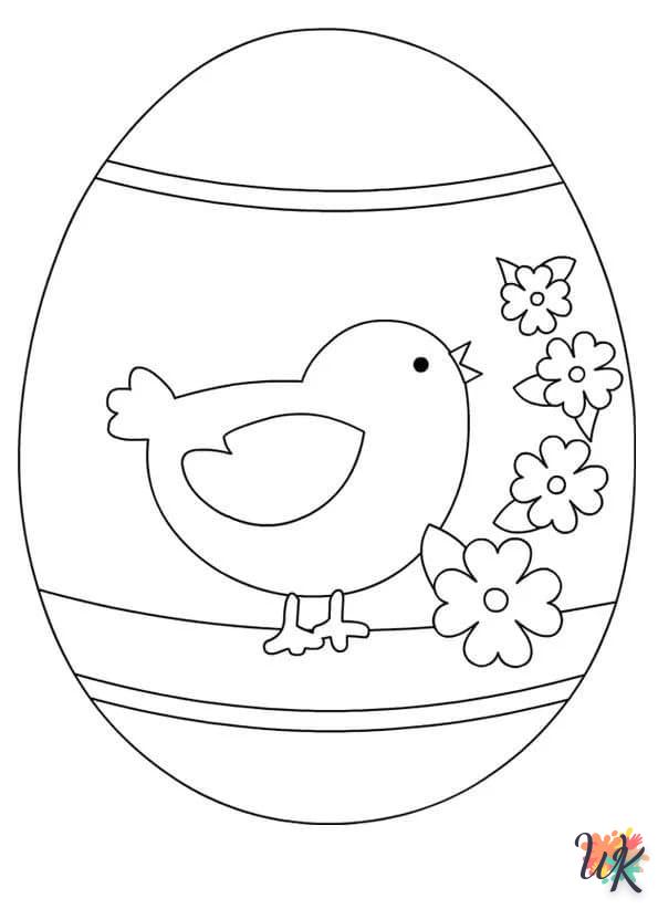 coloriage Oeuf de Pâques  pour enfant de 5 ans