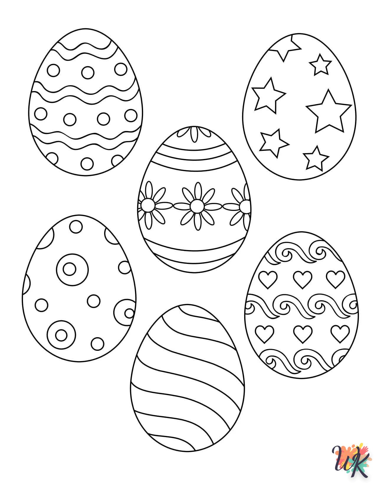 coloriage Oeuf de Pâques  à imprimer gratuitement