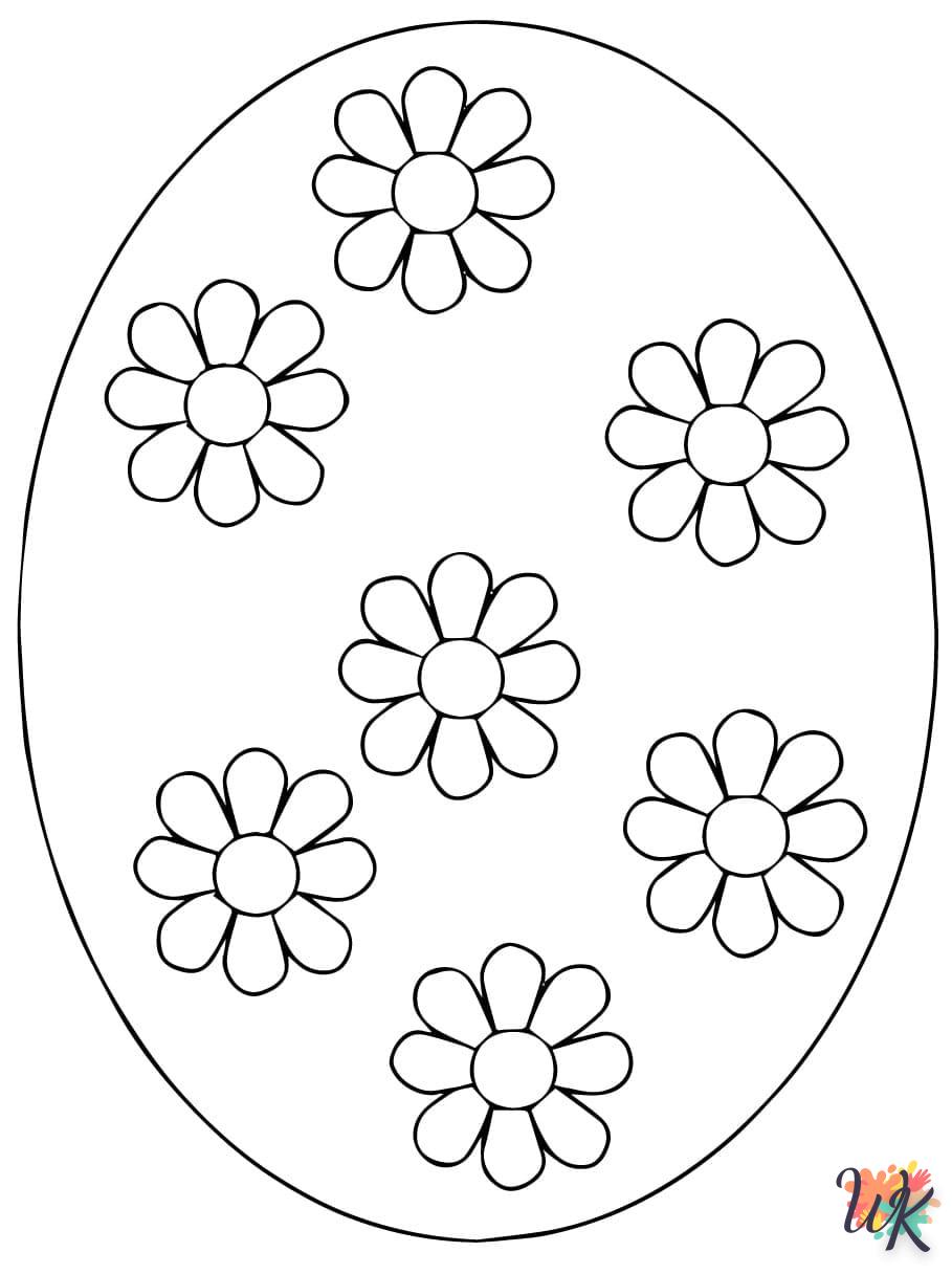 coloriage Oeuf de Pâques  pour bebe a imprimer