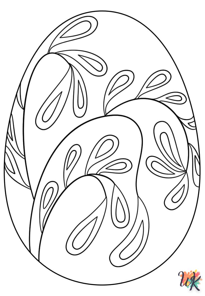 coloriage Oeuf de Pâques  educatif pour enfant