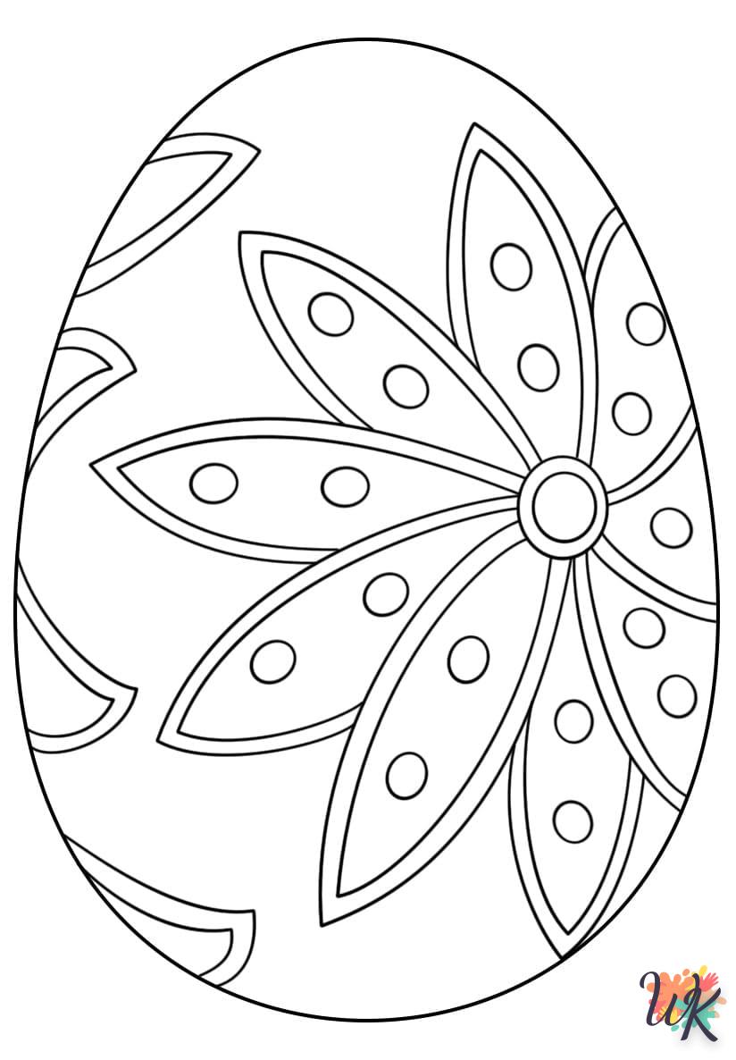 coloriage Oeuf de Pâques  a imprimer gratuitement