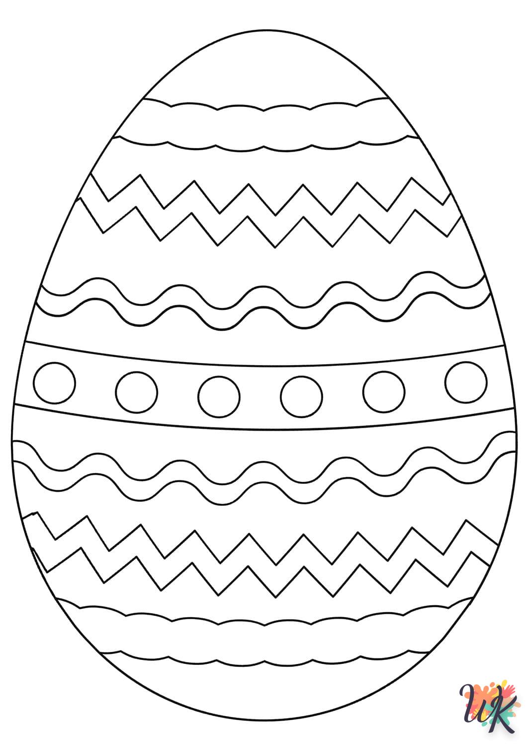 coloriage Oeuf de Pâques  a dessiner et imprimer