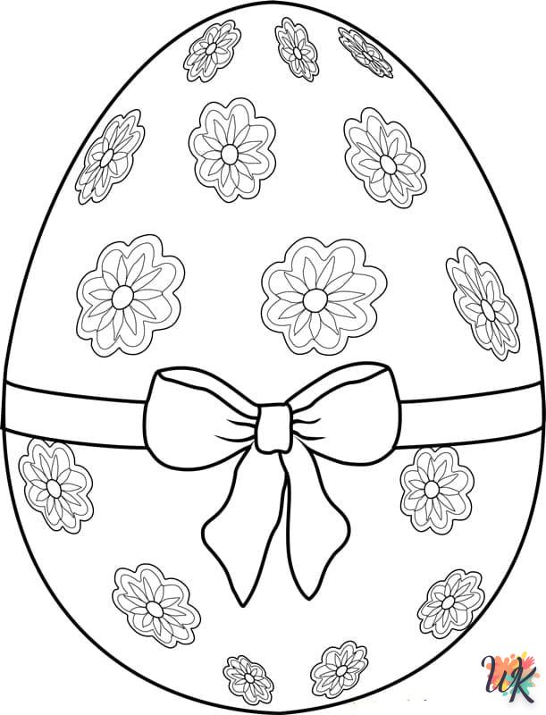 coloriage Oeuf de Pâques  pour enfants a imprimer