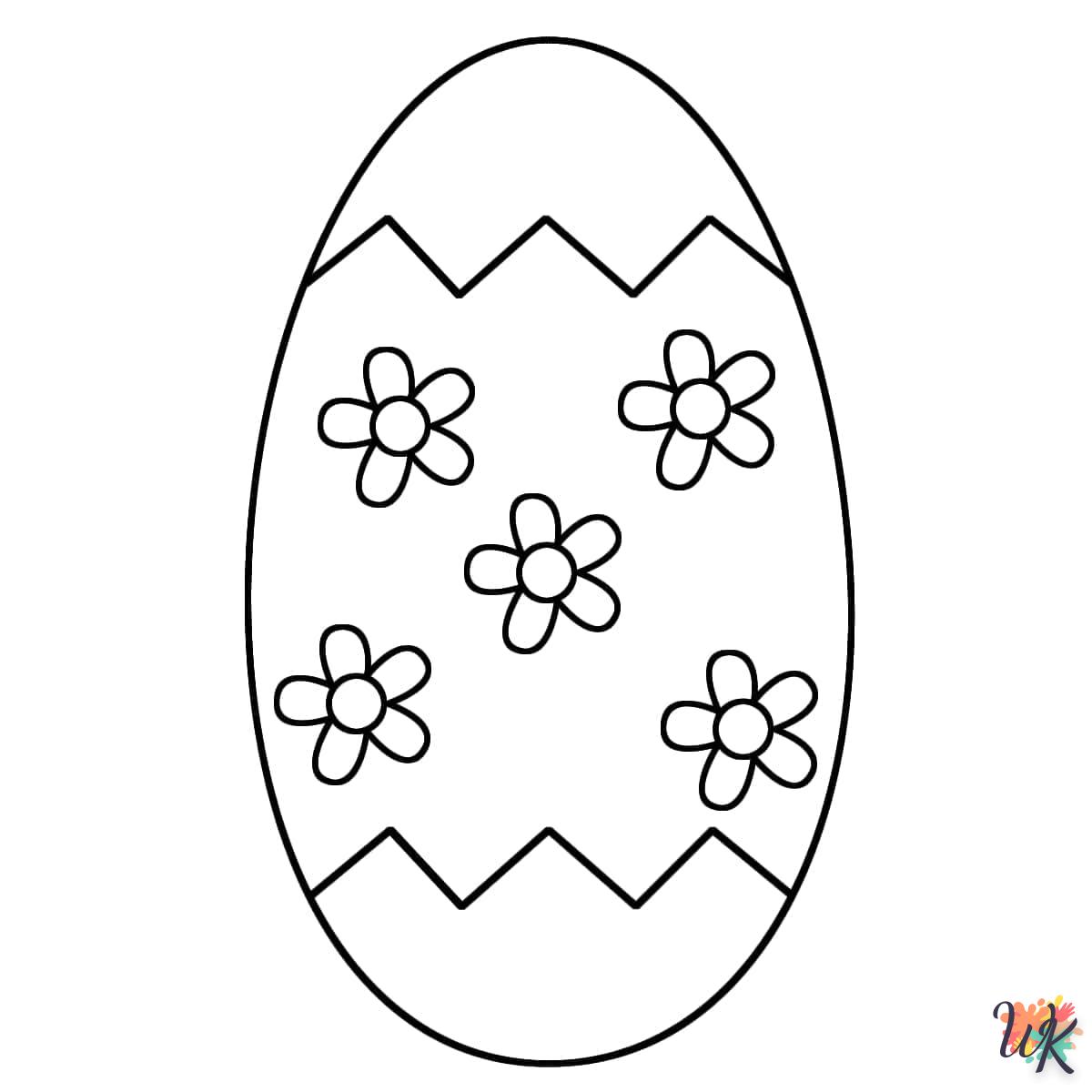 activité coloriage Oeuf de Pâques  en ligne 1