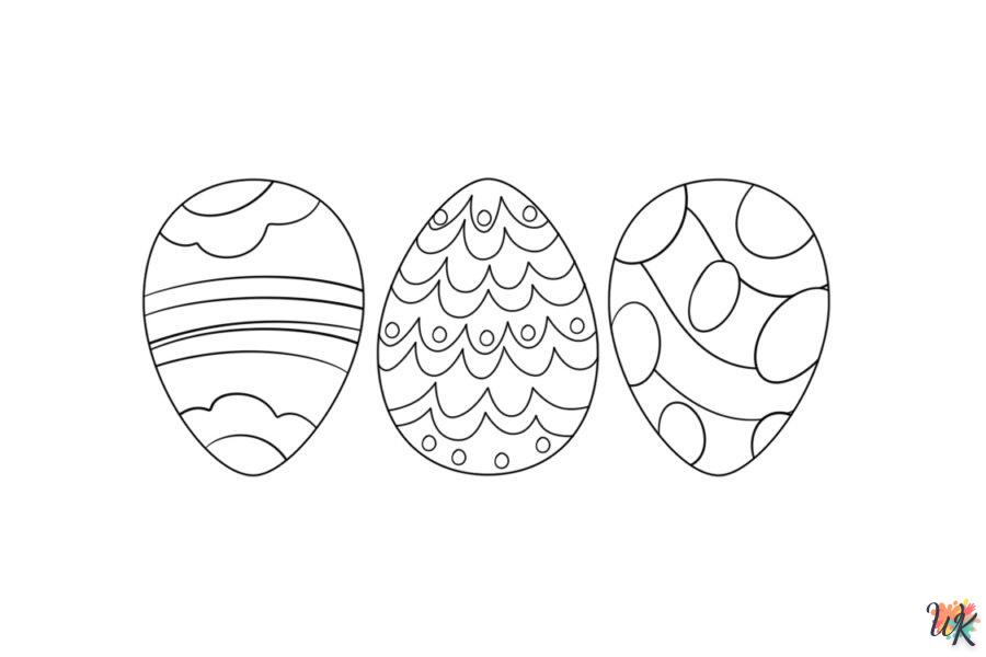 coloriage Oeuf de Pâques  pour enfant de à imprimer 1