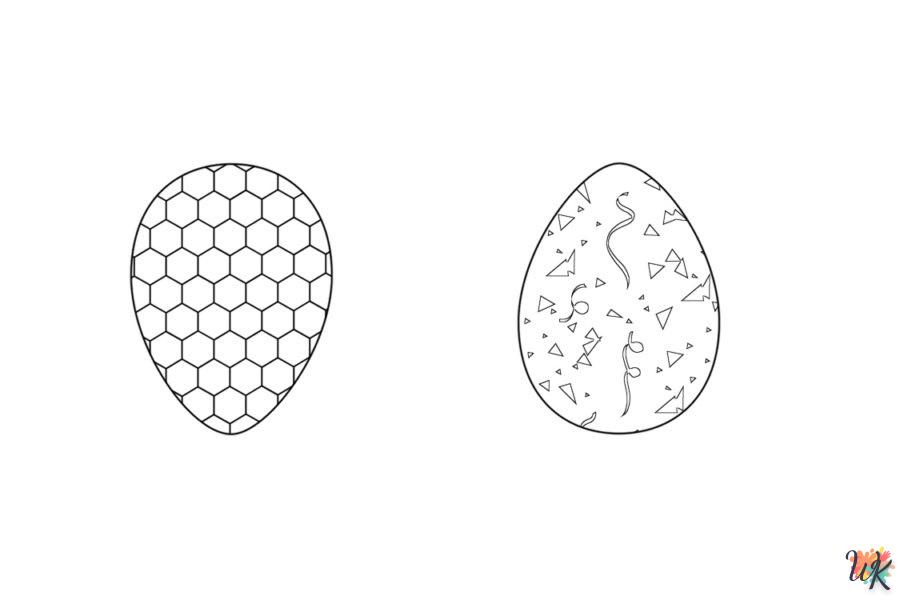 coloriage Oeuf de Pâques  enfant 2 ans a imprimer