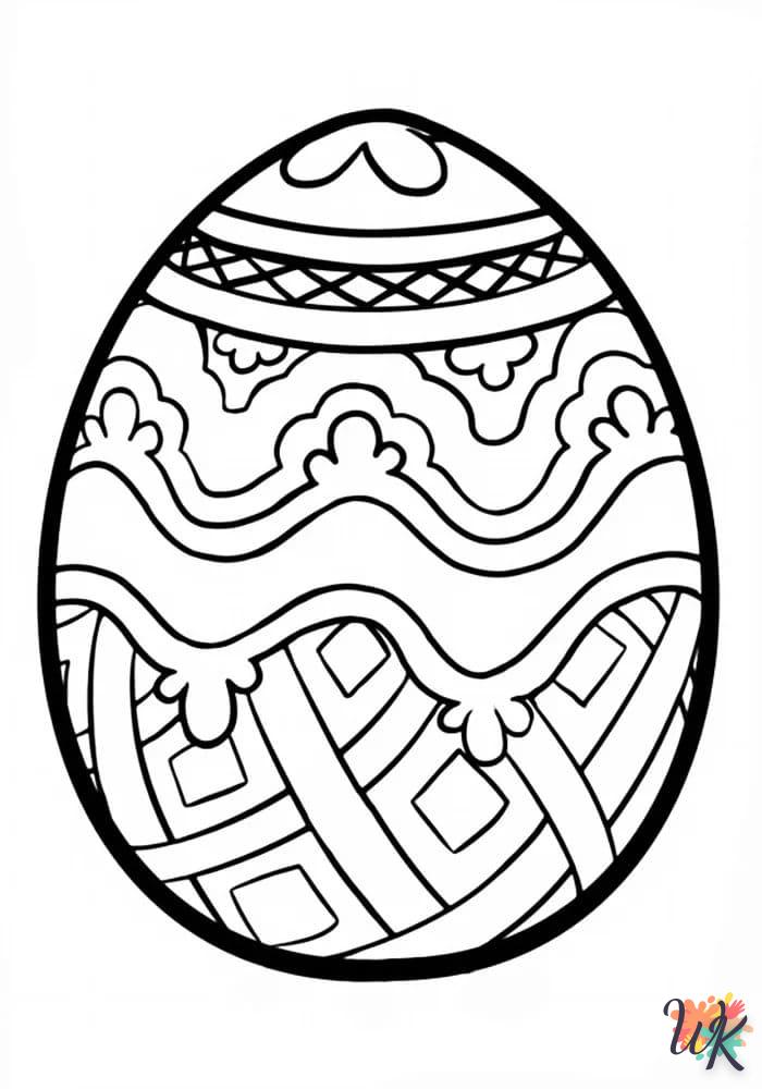 coloriage Oeuf de Pâques  pour enfant de à imprimer 3