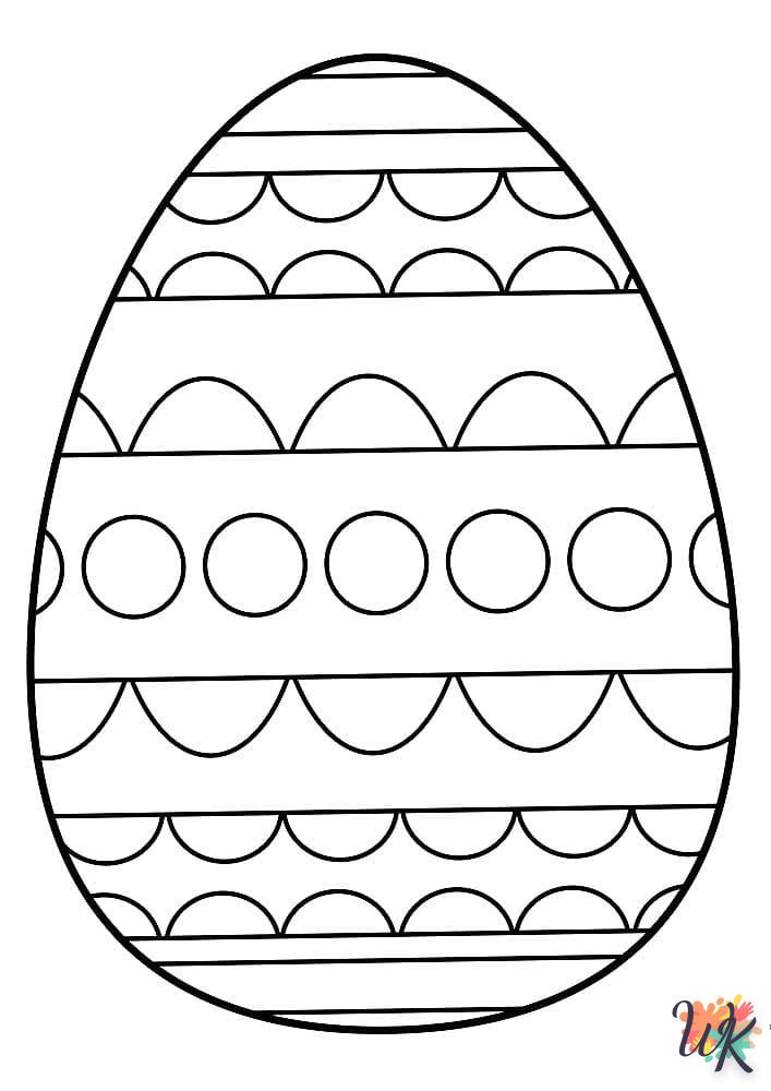 coloriage Oeuf de Pâques  pour enfants à imprimer 2