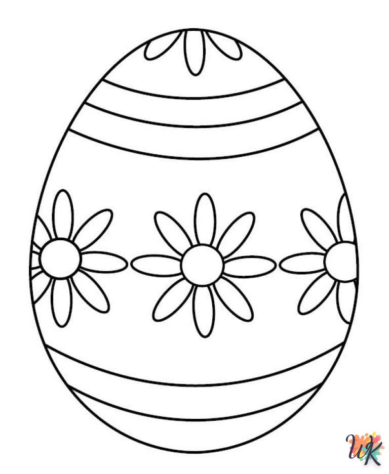 coloriage Oeuf de Pâques  enfant 5 ans à imprimer