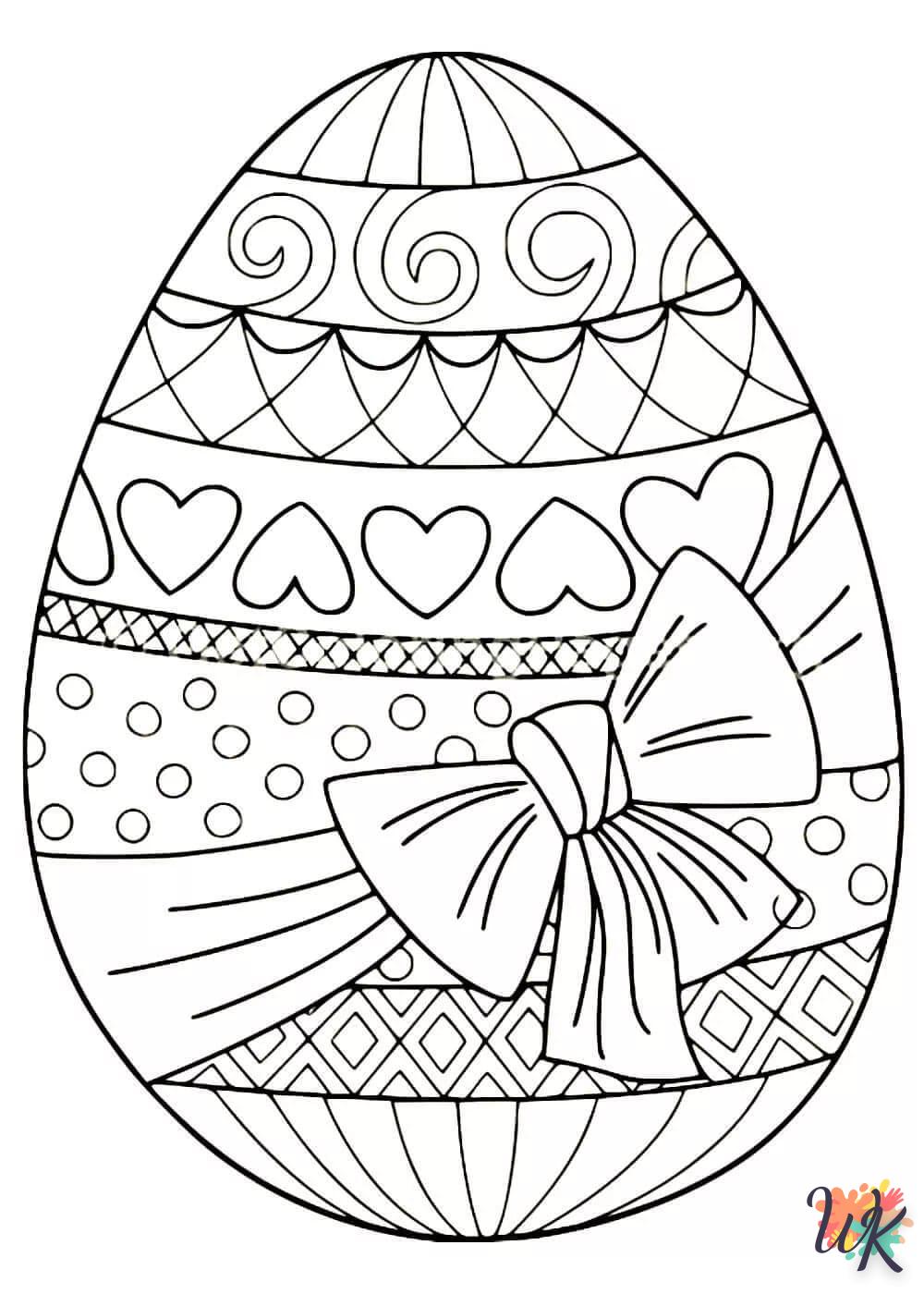 coloriage Oeuf de Pâques  pour enfant