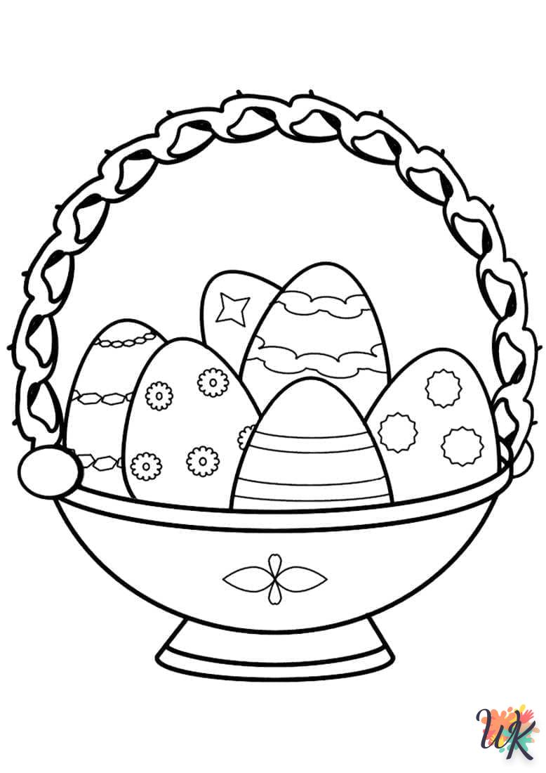 coloriage Oeuf de Pâques  a dessiner et imprimer 1