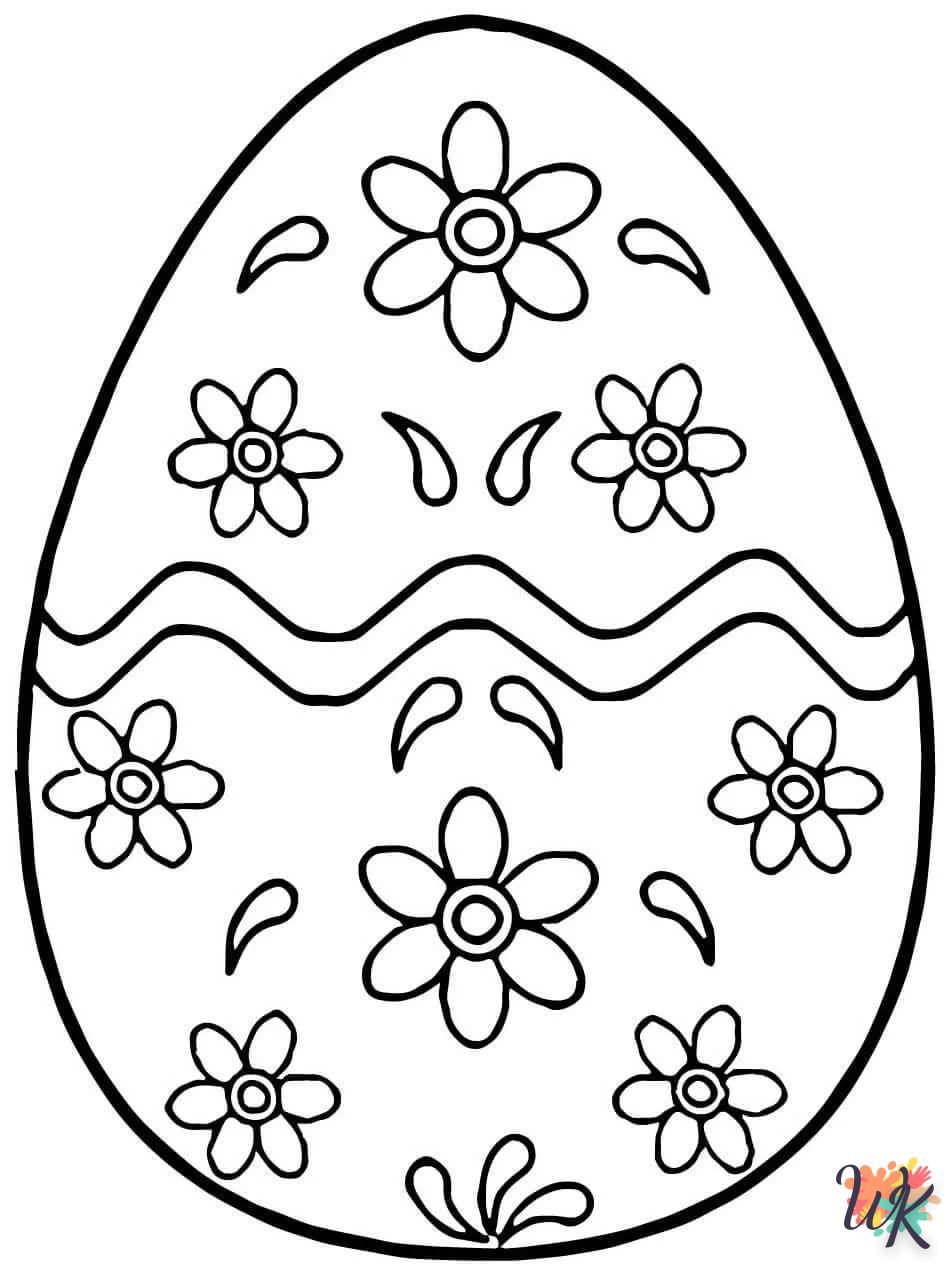 coloriage Oeuf de Pâques  à imprimer gratuitement 1