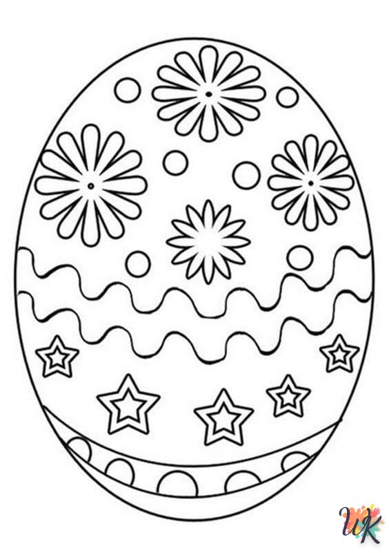 coloriage Oeuf de Pâques  pour enfant de 4 ans