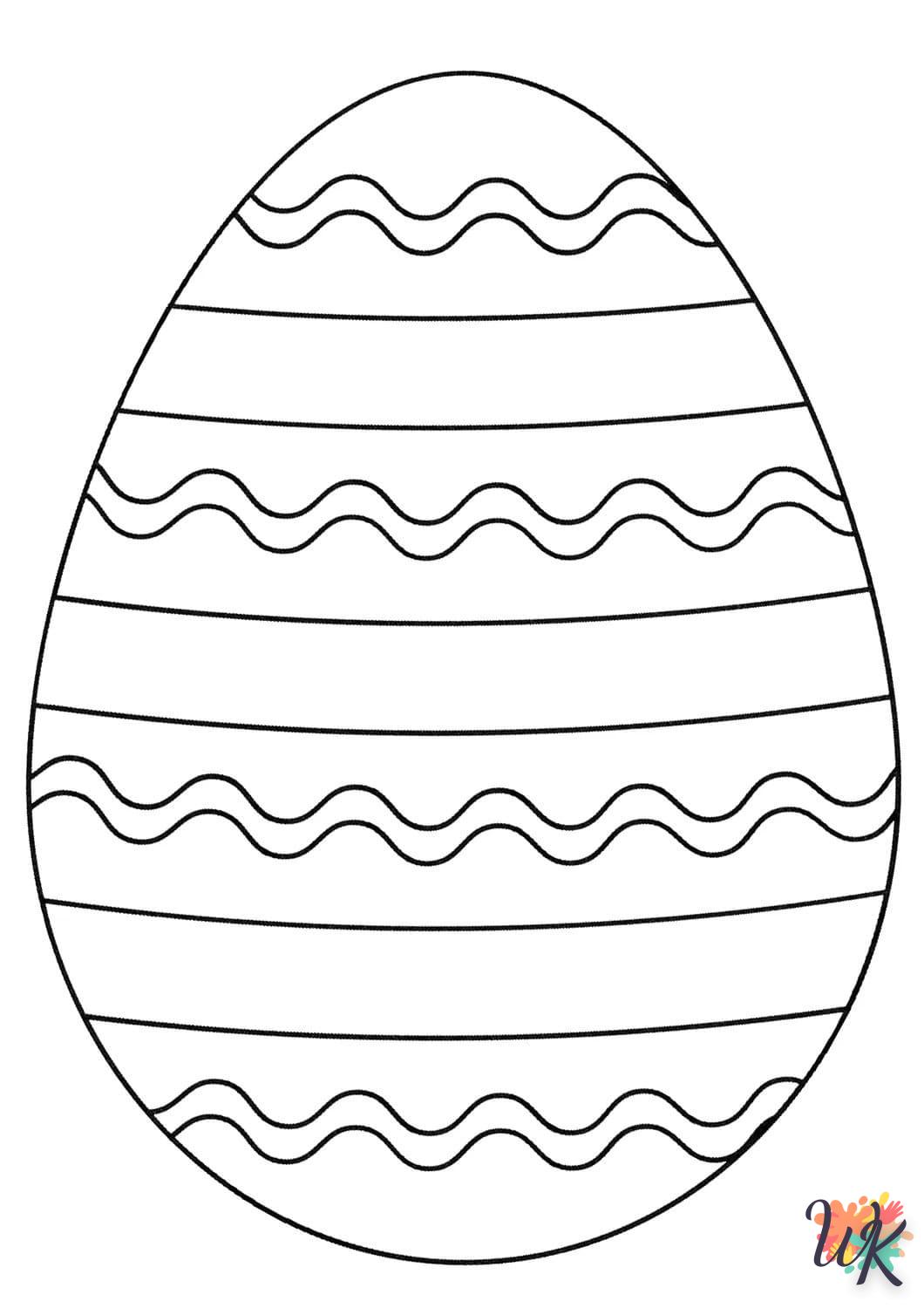 coloriage Oeuf de Pâques  enfant 6 ans à imprimer 1