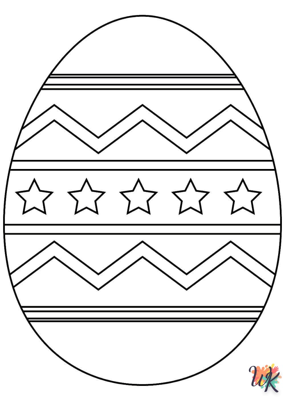 coloriage Oeuf de Pâques  à imprimer pour enfants 1