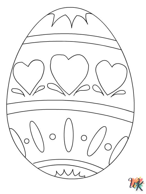 coloriage Oeuf de Pâques  pour enfants à imprimer 3