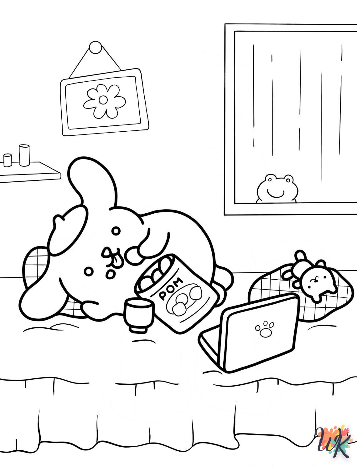 image de coloriage Pompompurin  pour enfant