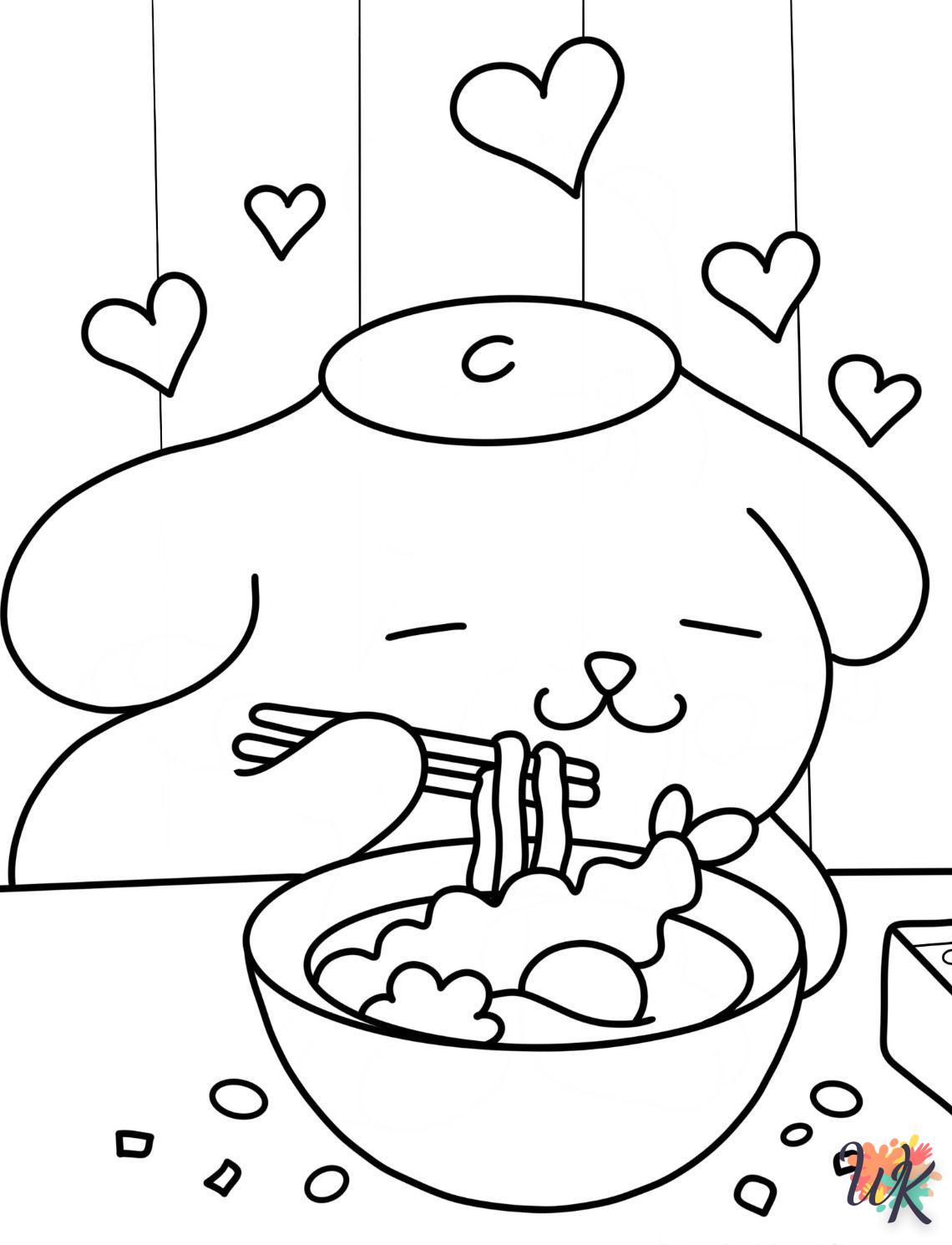 coloriage Pompompurin  et decoupage a imprimer gratuit