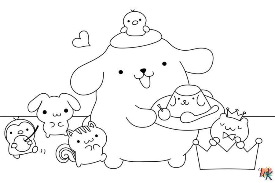 coloriage Pompompurin  enfant 6 ans à imprimer