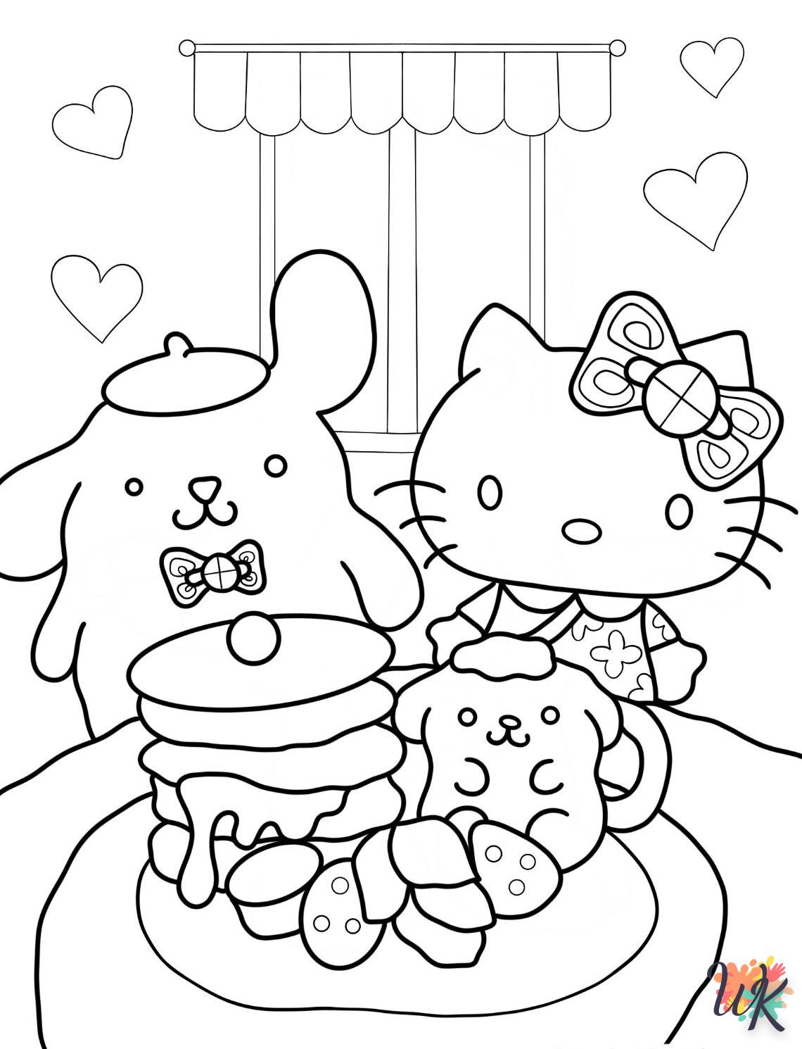 coloriage Pompompurin  et decoupage